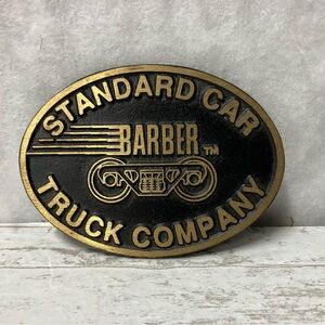 Vtg Railroad Barber Standard Car Truck Company Brass Belt Buckle Dyna UTAH USA